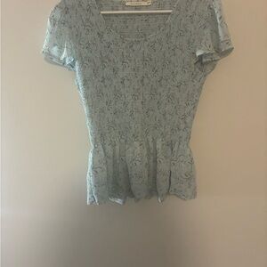 Ellison Sky Blue Patterned Blouse